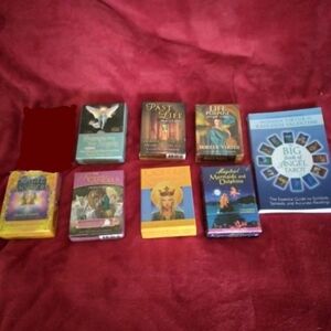 Doreen Virtue Tarot/Oracle Bundle, including The Big Book of Angel Tarot.
